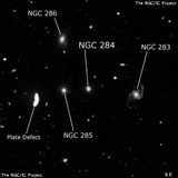 NGC 284 - эллиптическая галактика. Описание NGC 284:, Галактика в созвездии Кит