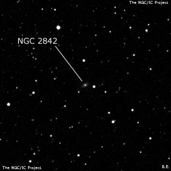 NGC 2842 - спиральная галактика с баром. Описание NGC 2842:, Галактика в созвездии Киль