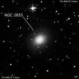 NGC 2855 - линзовидная галактика. Описание NGC 2855:, Галактика в созвездии Гидра