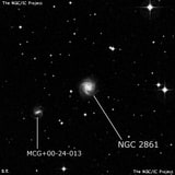 NGC 2861 - спиральная галактика с баром. Описание NGC 2861:, Галактика в созвездии Гидра