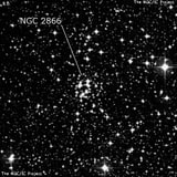 NGC 2866 - рассеянное скопление звёзд. Описание NGC 2866:, Рассеянное скопление в созвездии Паруса