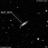 NGC 2870 - спиральная галактика с баром. Описание NGC 2870:, Галактика в созвездии Большая Медведица