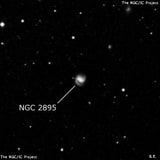 NGC 2895 - спиральная галактика с баром. Описание NGC 2895:, Галактика в созвездии Большая Медведица