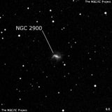 NGC 2900 - спиральная галактика с баром. Описание NGC 2900:, Галактика в созвездии Гидра