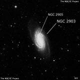 NGC 2903 - спиральная галактика с баром. Описание NGC 2903:, Объект глубокого космоса в созвездии Лев