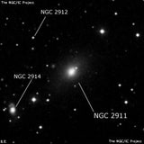 NGC 2911 - линзовидная галактика. Описание NGC 2911:, Галактика в созвездии Лев