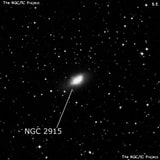 NGC 2915 - спиральная галактика с баром. Описание NGC 2915:, Галактика в созвездии Хамелеон