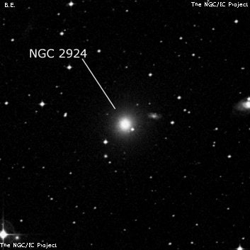 NGC 2924 - эллиптическая галактика. Описание NGC 2924:, Галактика в созвездии Гидра