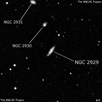 NGC 2929 - спиральная галактика. Описание NGC 2929:, Галактика в созвездии Лев