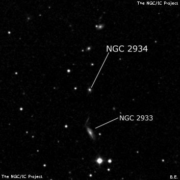 NGC 2934 - галактика. Описание NGC 2934:, Галактика в созвездии Лев