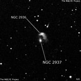 NGC 2937 - эллиптическая галактика. Описание NGC 2937:, Галактика в созвездии Гидра