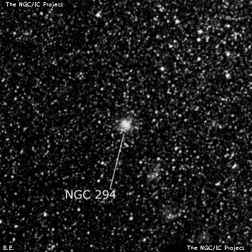 NGC 294 - рассеянное скопление звёзд. Описание NGC 294:, Рассеянное скопление в созвездии Тукан