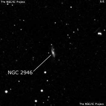 NGC 2946 - спиральная галактика с баром. Описание NGC 2946:, Галактика в созвездии Лев