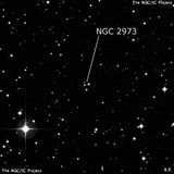 NGC 2973 - три звезды. Описание NGC 2973:, Объект глубокого космоса в созвездии Насос
