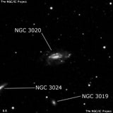 NGC 3020 - спиральная галактика с баром. Описание NGC 3020:, Галактика в созвездии Лев