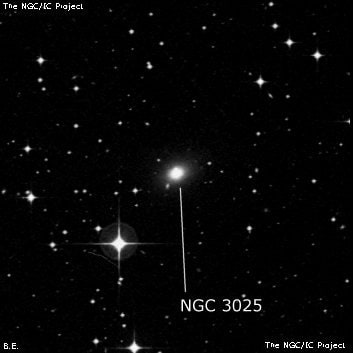 NGC 3025 - линзовидная галактика. Описание NGC 3025:, Галактика в созвездии Гидра