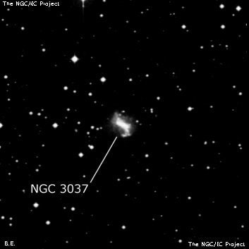 NGC 3037 - спиральная галактика с баром. Описание NGC 3037:, Галактика в созвездии Гидра