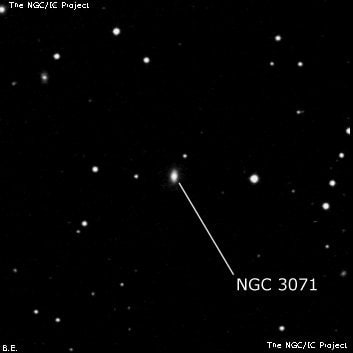 NGC 3071 - линзовидная галактика. Описание NGC 3071:, Галактика в созвездии Лев