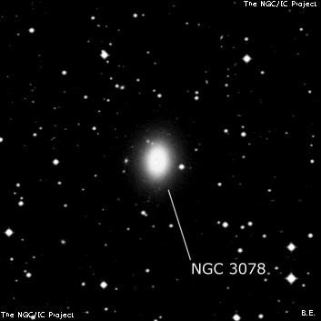 NGC 3078 - эллиптическая галактика. Описание NGC 3078:, Галактика в созвездии Гидра