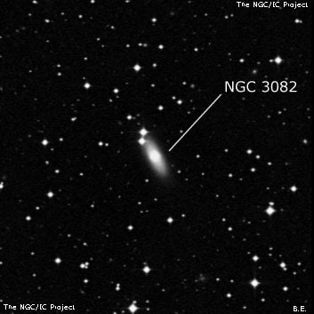 NGC 3082 - галактика. Описание NGC 3082:, Галактика в созвездии Насос