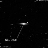 NGC 3098 - линзовидная галактика. Описание NGC 3098:, Галактика в созвездии Лев