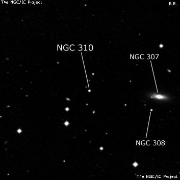NGC 310 - одиночная звезда. Описание NGC 310:, Двойная звезда в созвездии Кит