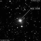 NGC 3108 - линзовидная галактика. Описание NGC 3108:, Галактика в созвездии Насос