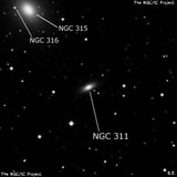 NGC 311 - линзовидная галактика. Описание NGC 311:, Галактика в созвездии Рыбы