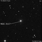 NGC 3117 - эллиптическая галактика. Описание NGC 3117:, Галактика в созвездии Секстант