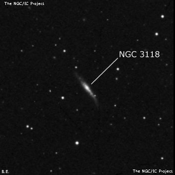 NGC 3118 - галактика. Описание NGC 3118:, Галактика в созвездии Малый Лев