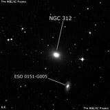 NGC 312 - эллиптическая галактика. Описание NGC 312:, Галактика в созвездии Феникс