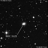 NGC 3125 - эллиптическая галактика. Описание NGC 3125:, Галактика в созвездии Насос