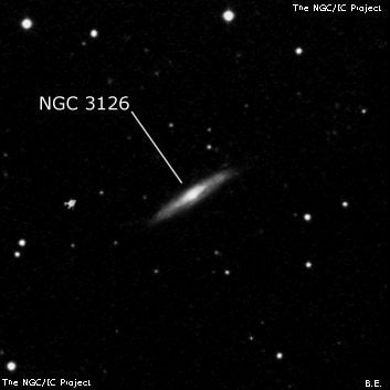 NGC 3126 - спиральная галактика. Описание NGC 3126:, Галактика в созвездии Малый Лев
