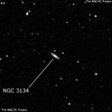 NGC 3134 - линзовидная галактика. Описание NGC 3134:, Галактика в созвездии Лев