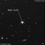 NGC 3143 - спиральная галактика с баром. Описание NGC 3143:, Галактика в созвездии Гидра