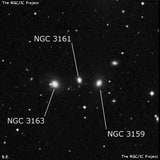 NGC 3161 - эллиптическая галактика. Описание NGC 3161:, Галактика в созвездии Малый Лев