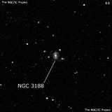 NGC 3188 - спиральная галактика с баром. Описание NGC 3188:, Галактика в созвездии Большая Медведица