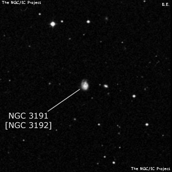 NGC 3191 - спиральная галактика с баром. Описание NGC 3191:, Объект глубокого космоса в созвездии Большая Медведица