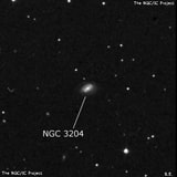 NGC 3204 - спиральная галактика с баром. Описание NGC 3204:, Галактика в созвездии Лев