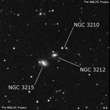 NGC 3212 - спиральная галактика с баром. Описание NGC 3212:, Галактика в созвездии Дракон