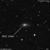 NGC 3246 - спиральная галактика с баром. Описание NGC 3246:, Галактика в созвездии Секстант