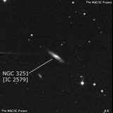 NGC 3251 - спиральная галактика с баром. Описание NGC 3251:, Галактика в созвездии Лев