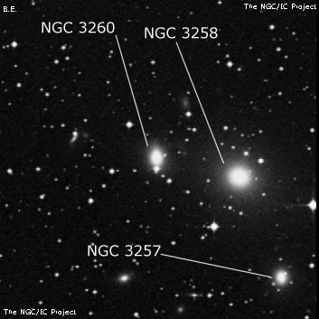 NGC 3260 - эллиптическая галактика. Описание NGC 3260:, Галактика в созвездии Насос