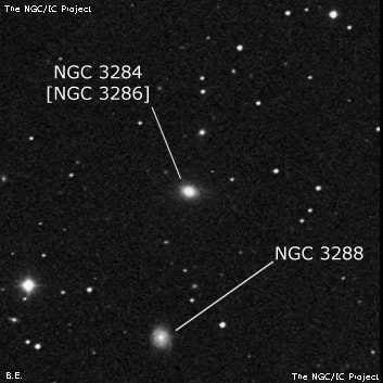 NGC 3284 - эллиптическая галактика. Описание NGC 3284:, Объект глубокого космоса в созвездии Большая Медведица