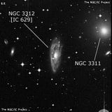 NGC 3312 - спиральная галактика. Описание NGC 3312:, Галактика в созвездии Гидра