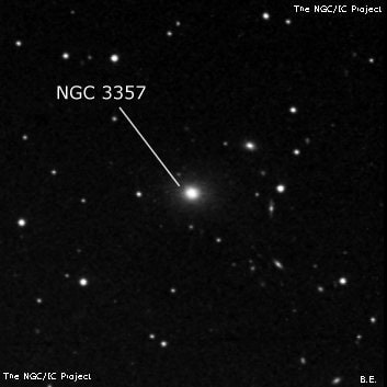 NGC 3357 - эллиптическая галактика. Описание NGC 3357:, Галактика в созвездии Лев