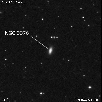 NGC 3376 - галактика. Описание NGC 3376:, Галактика в созвездии Секстант
