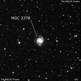 NGC 3378 - спиральная галактика с баром. Описание NGC 3378:, Галактика в созвездии Насос