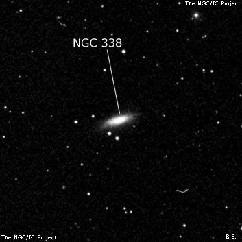 NGC 338 - галактика. Описание NGC 338:, Галактика в созвездии Рыбы