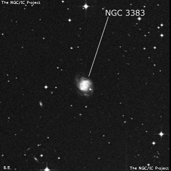 NGC 3383 - спиральная галактика с баром. Описание NGC 3383:, Галактика в созвездии Гидра